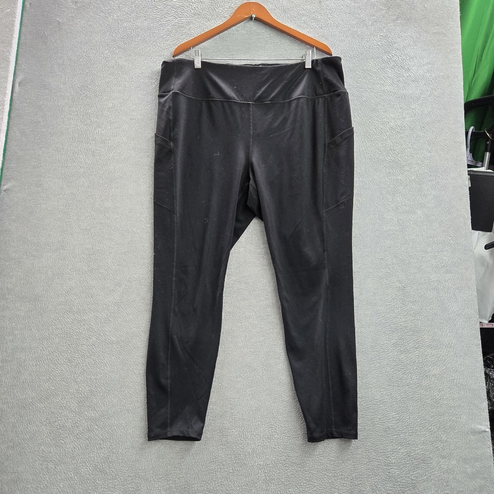 Torrid Women Activewear Pants 3 Black Nylon Spandex Yoga Legging 26" Inseam Logo